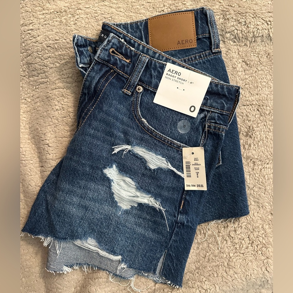Women's Blue Distressed Jean shorts